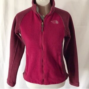 The north face two tone fleece jacket.